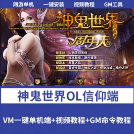 《神鬼世界OL信仰单机版》一键单机版仿官单人副本BOSS全开15强化- 关先生资源站